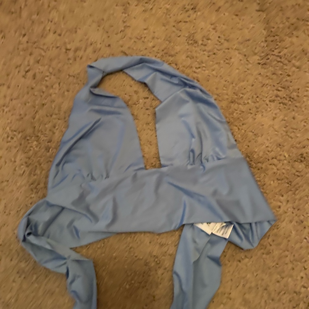 Princess Polly Sky Blue Halter Top | Size 8